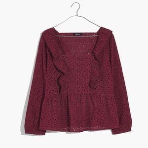 Madewell Eyelet Pom-Pom Top